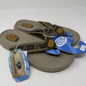 Hey Dude Flip Flops Mens 9 Mossy Oak Camo Brown Myers Sandals Slip On Comfort